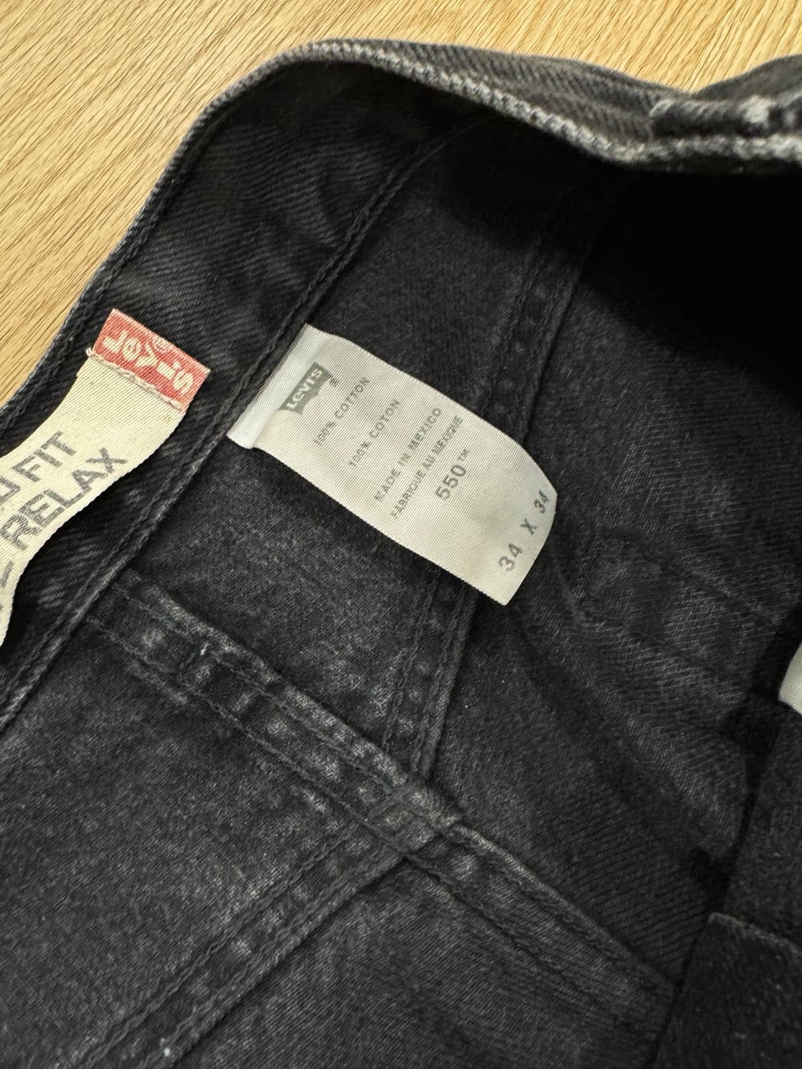 [Levis]리바이스 550 워싱 흑청 데님 (34-34) 상품이미지5