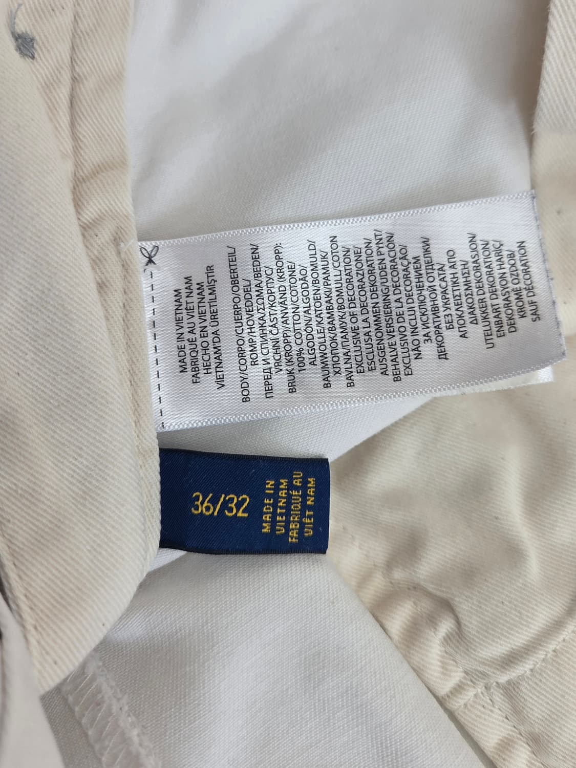 폴로 랄프로렌 디스트레스트 화이트 팬츠 상품이미지10