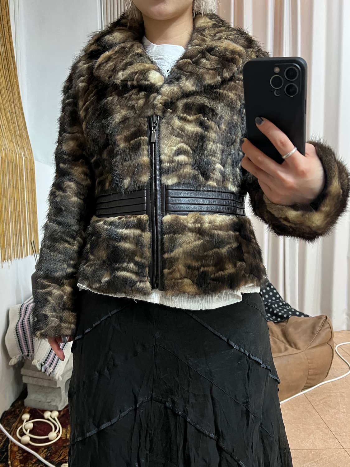 G-LIMIT 밍크 배색 퍼자켓 상품이미지1