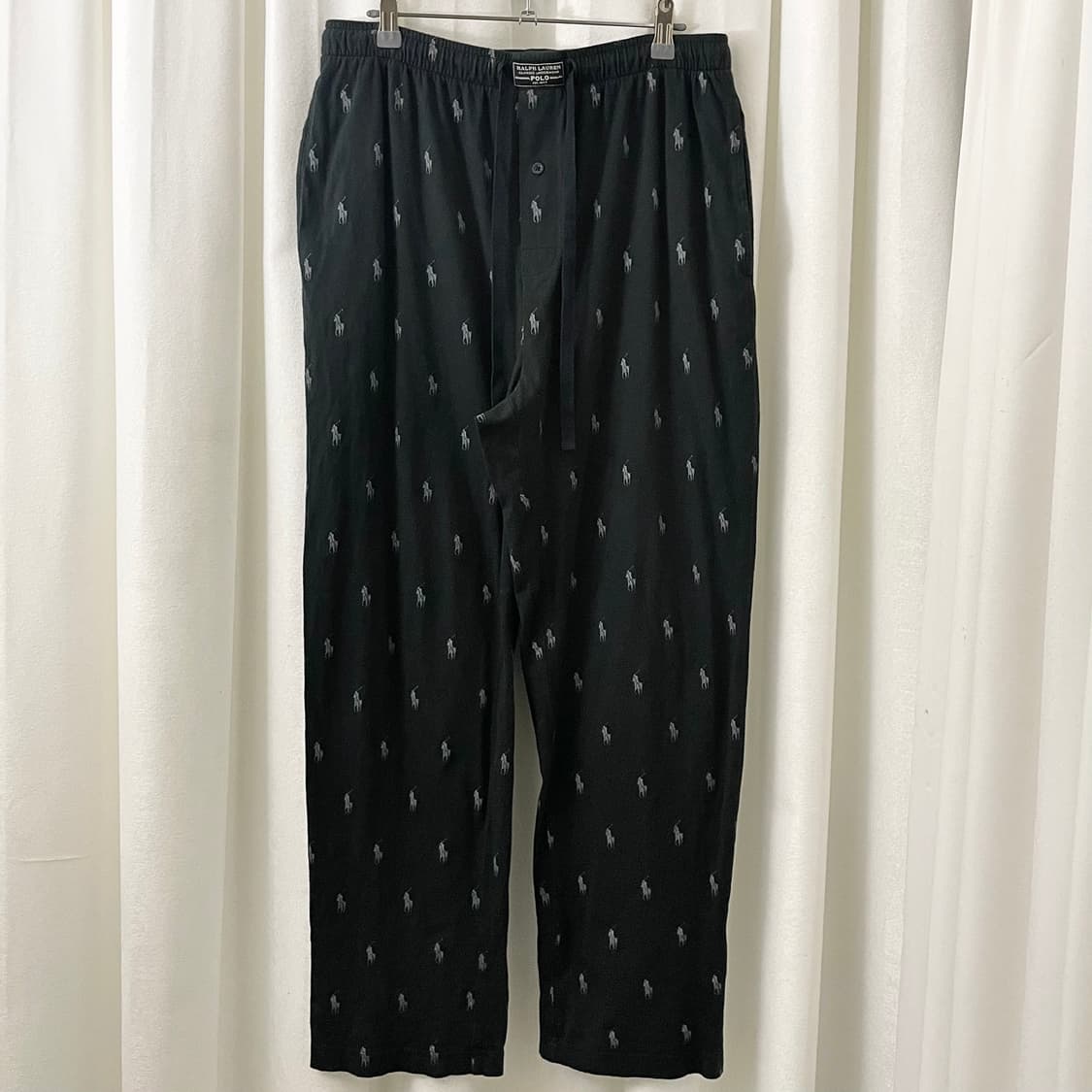 폴로 블랙 포니 패턴 파자마 팬츠 상품이미지2