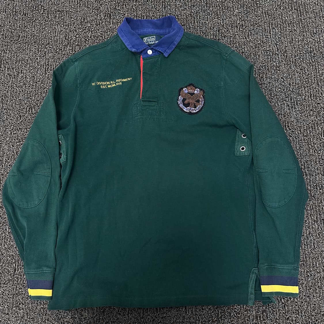 POLO 폴로 랄프로렌 엘보패치 럭비티 긴팔티셔츠 그린 L 상품이미지1