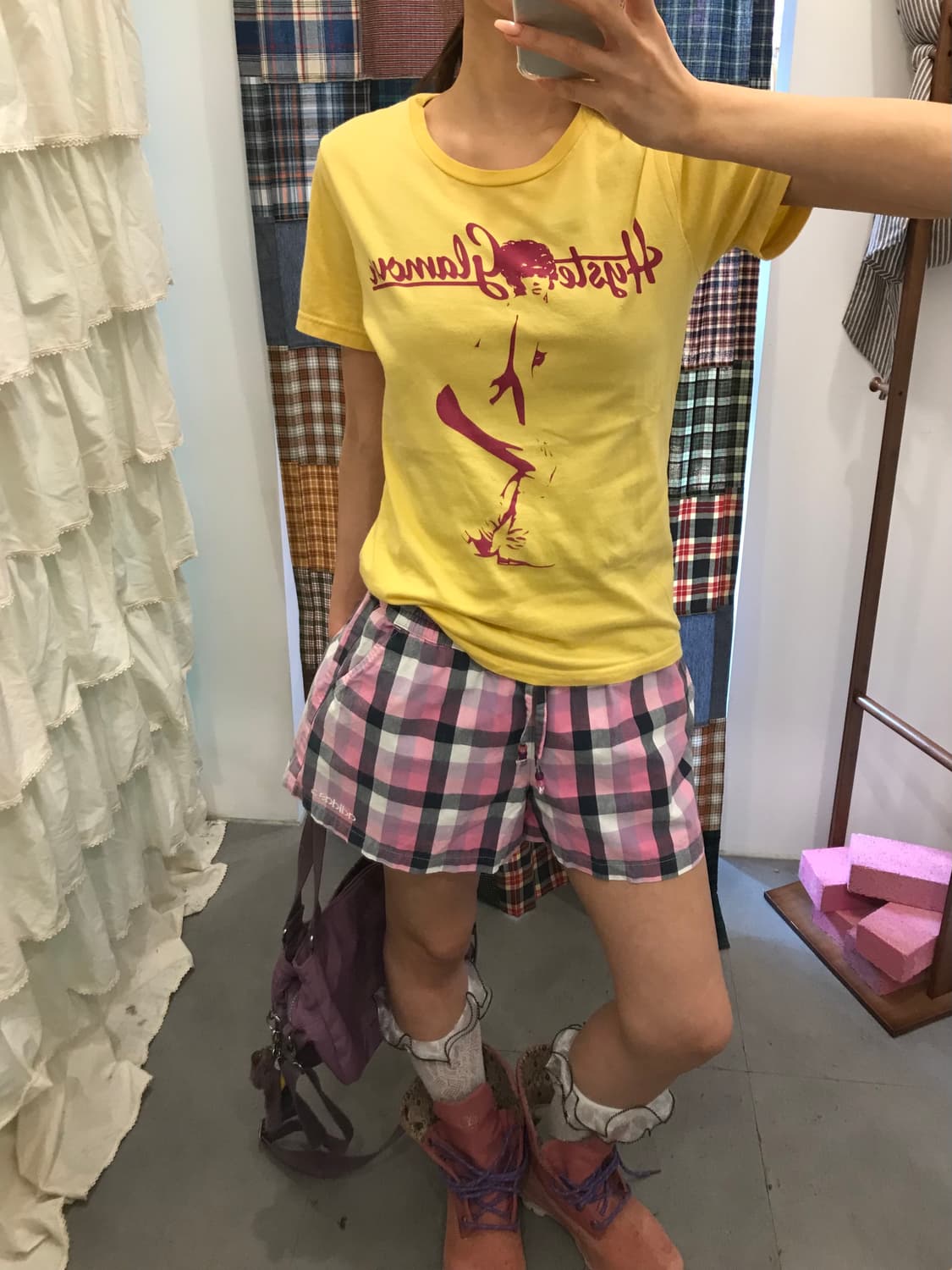 히스테릭글래머 노랑 반팔티 상품이미지4