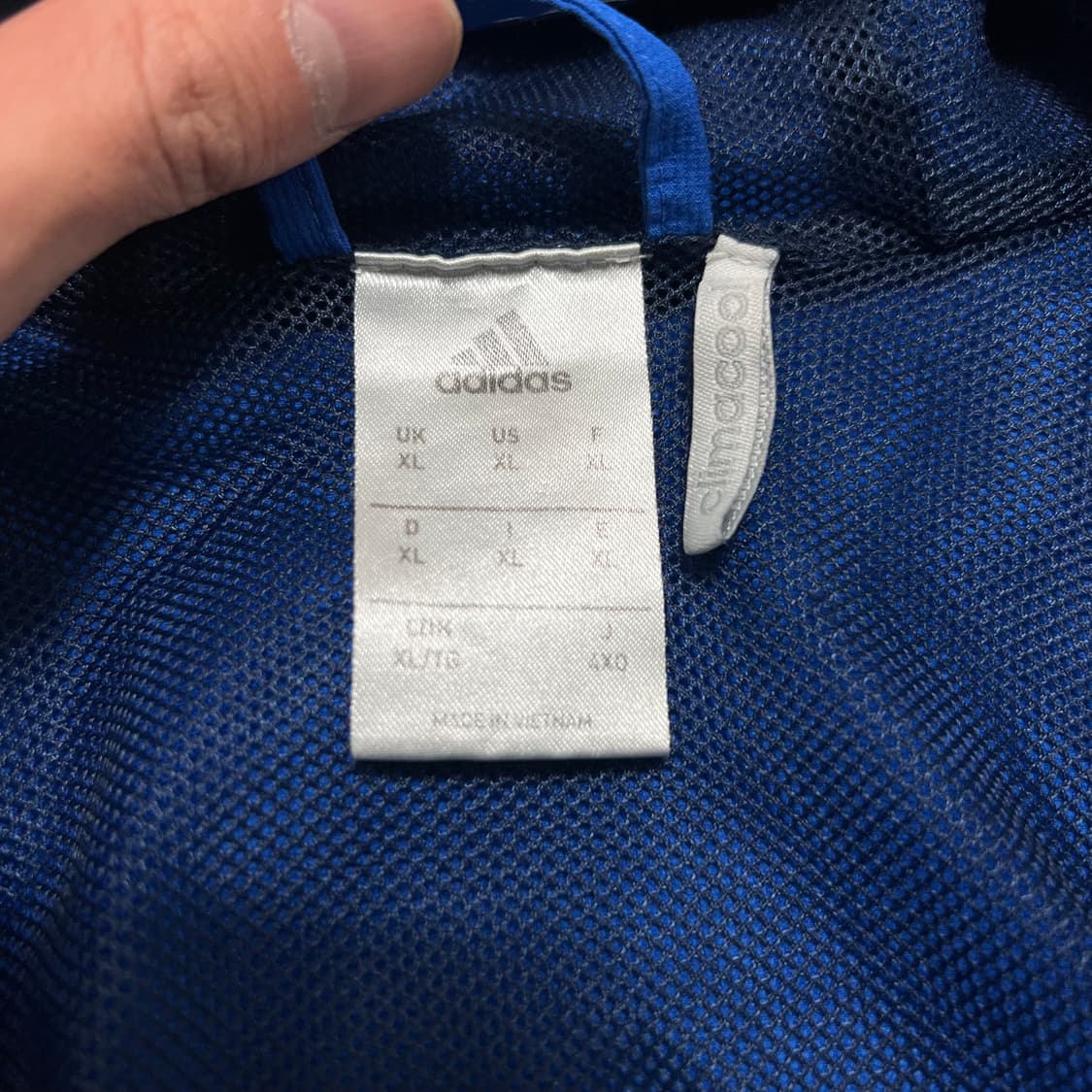 아디다스 클라이마쿨 기능성 바람막이 후드자켓 [블루] XL/105 상품이미지5