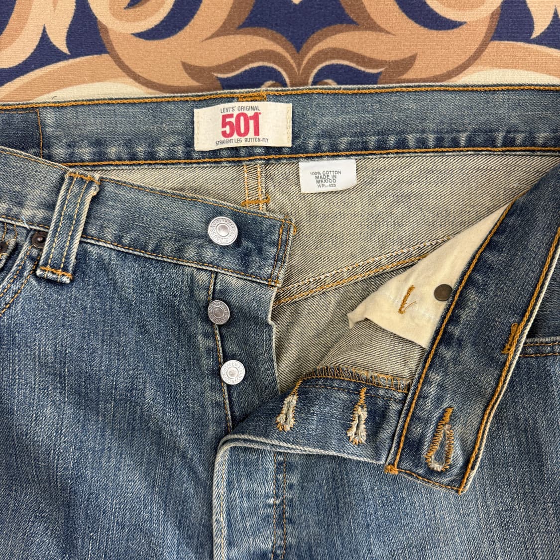(34)00s리바이스 Levis501 워싱데님팬츠 상품이미지5