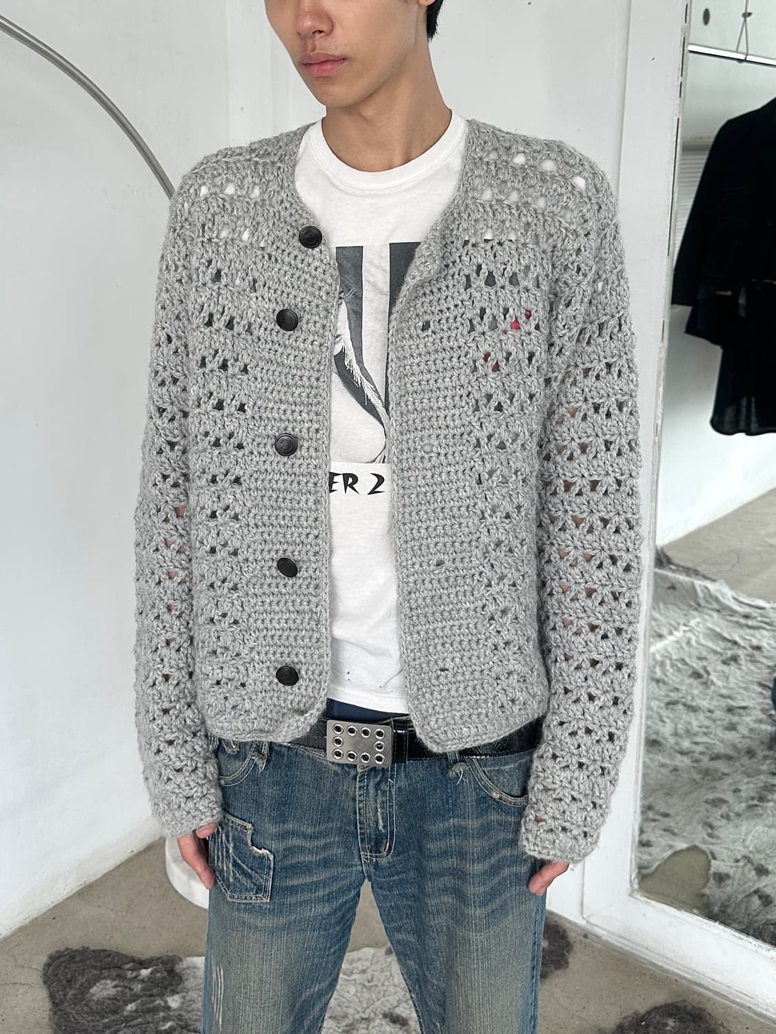 키코 크로셰 니트 가디건 상품이미지1