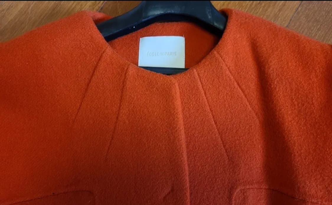 비비드한 다홍색 Ecole de Paris 울 핸드메이드 자켓입니다 상품이미지2