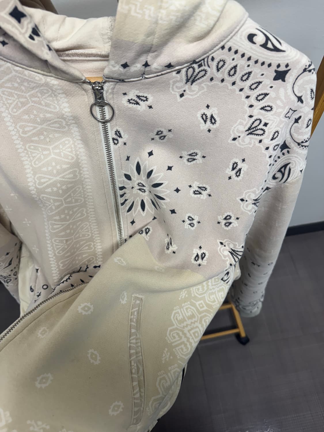 [4] 캐피탈 플리스 반다나 비부악 후드 블루종 키나리 상품이미지3