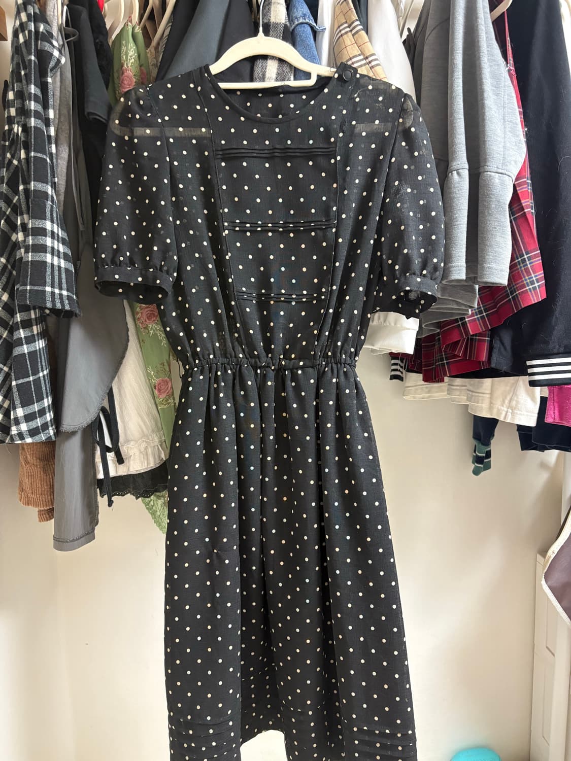 빈티지 도트 원피스  상품이미지1