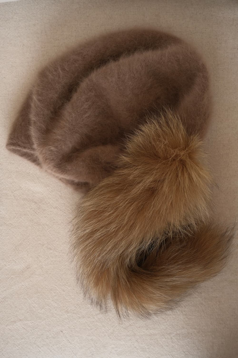 Angora & racoon fur beanie 상품이미지6