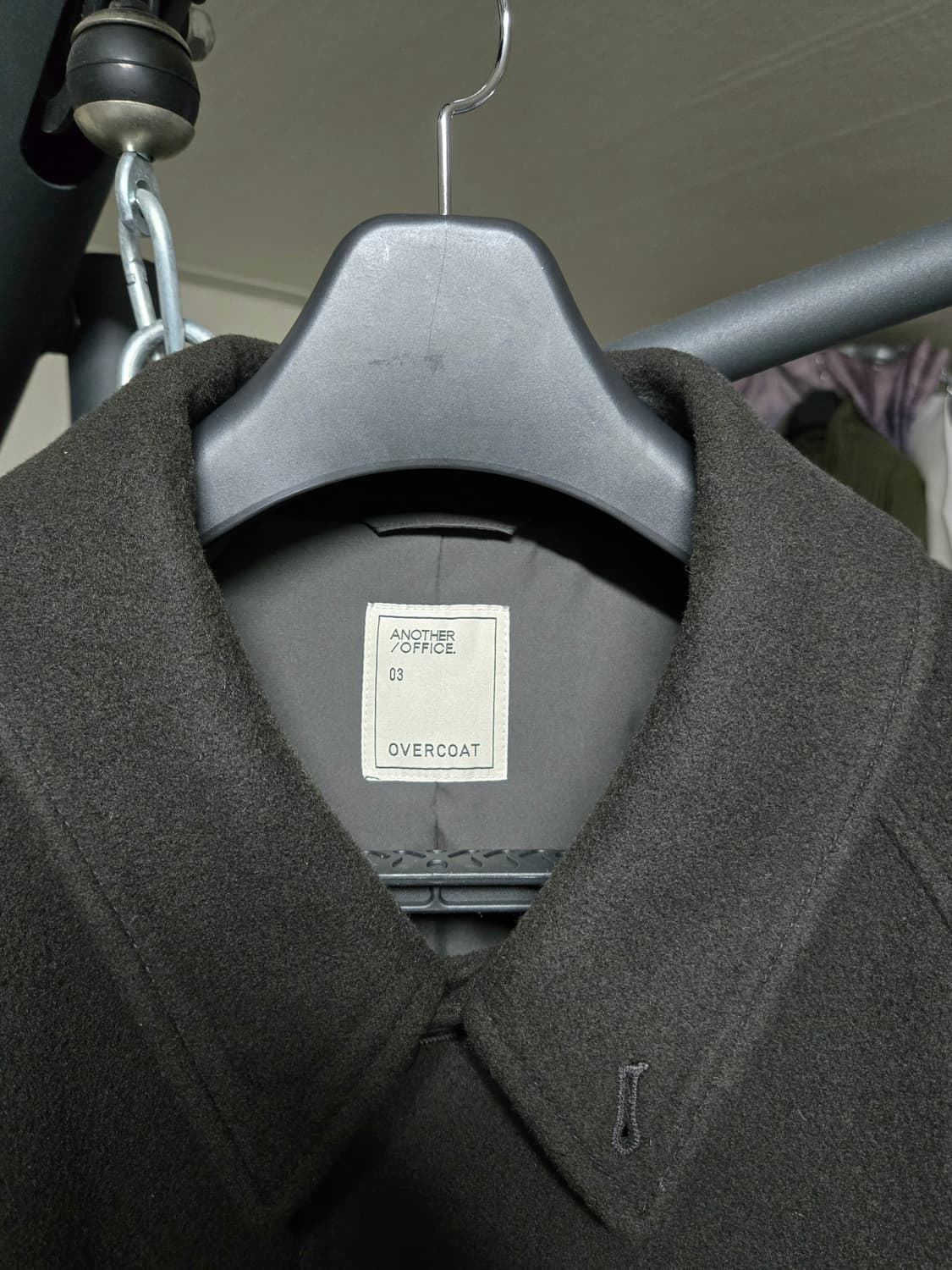 어나더오피스 차콜브라운 앰플 발마칸 캐시미어 코트 3사이즈 105 110 상품이미지3
