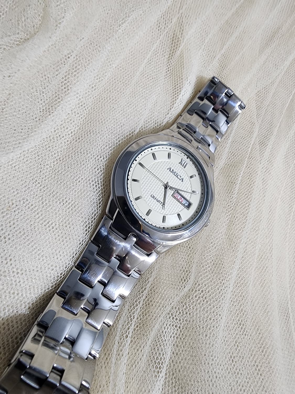 AMICA 아미카 데이데이트 메탈 시계 쿼츠 상품이미지6
