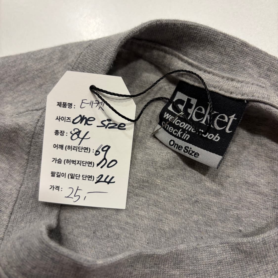 [OS] 테켓 Teket 회색 프린팅 반팔 티셔츠 E8 상품이미지4