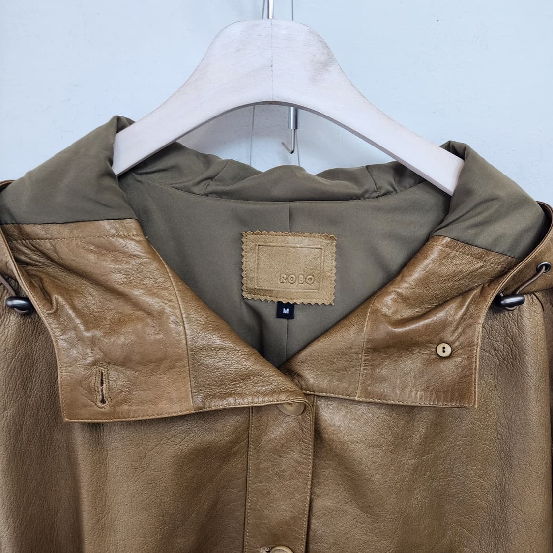 로보 후드 가죽 자켓 상품이미지2