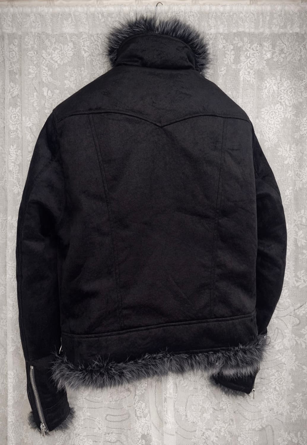 noEmosen y2k 폭스 퍼 카라 자켓 상품이미지4