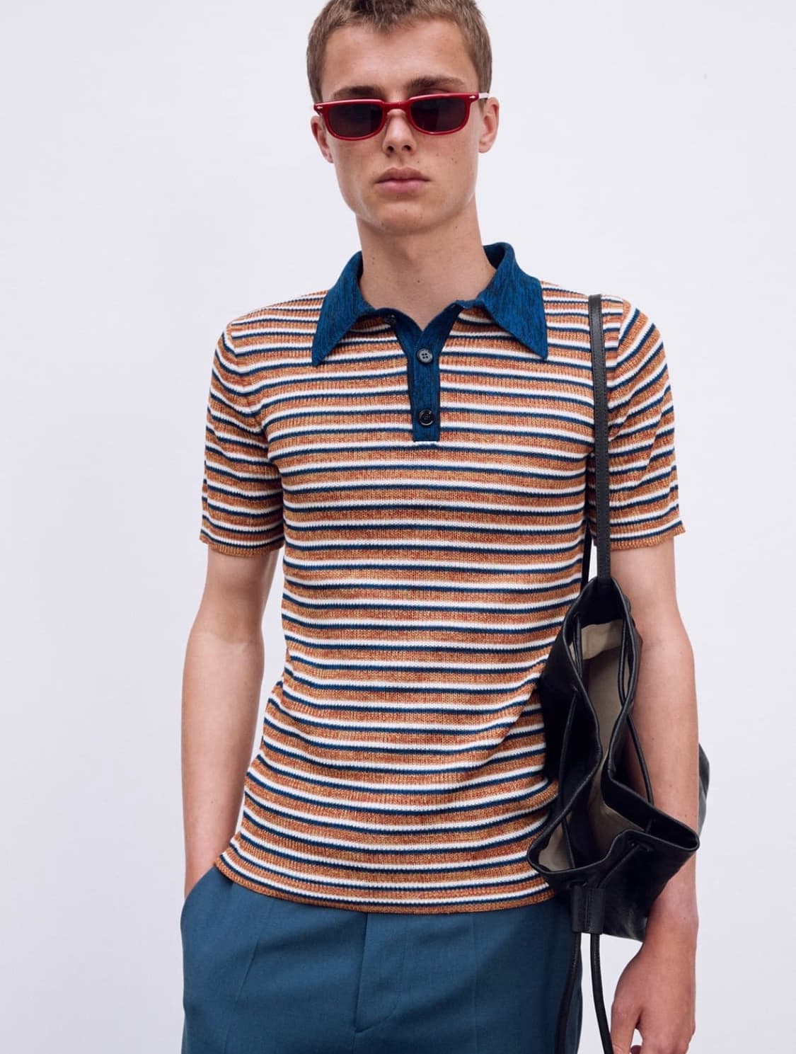 렉토 70s 프렌치 니트 폴로셔츠 상품이미지1