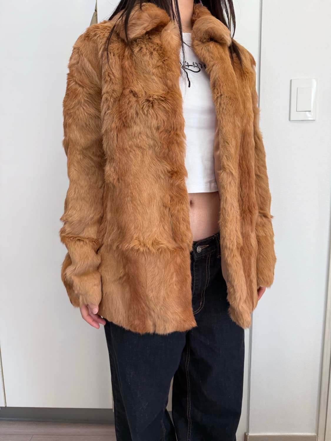 토끼털 퍼 자켓 상품이미지1