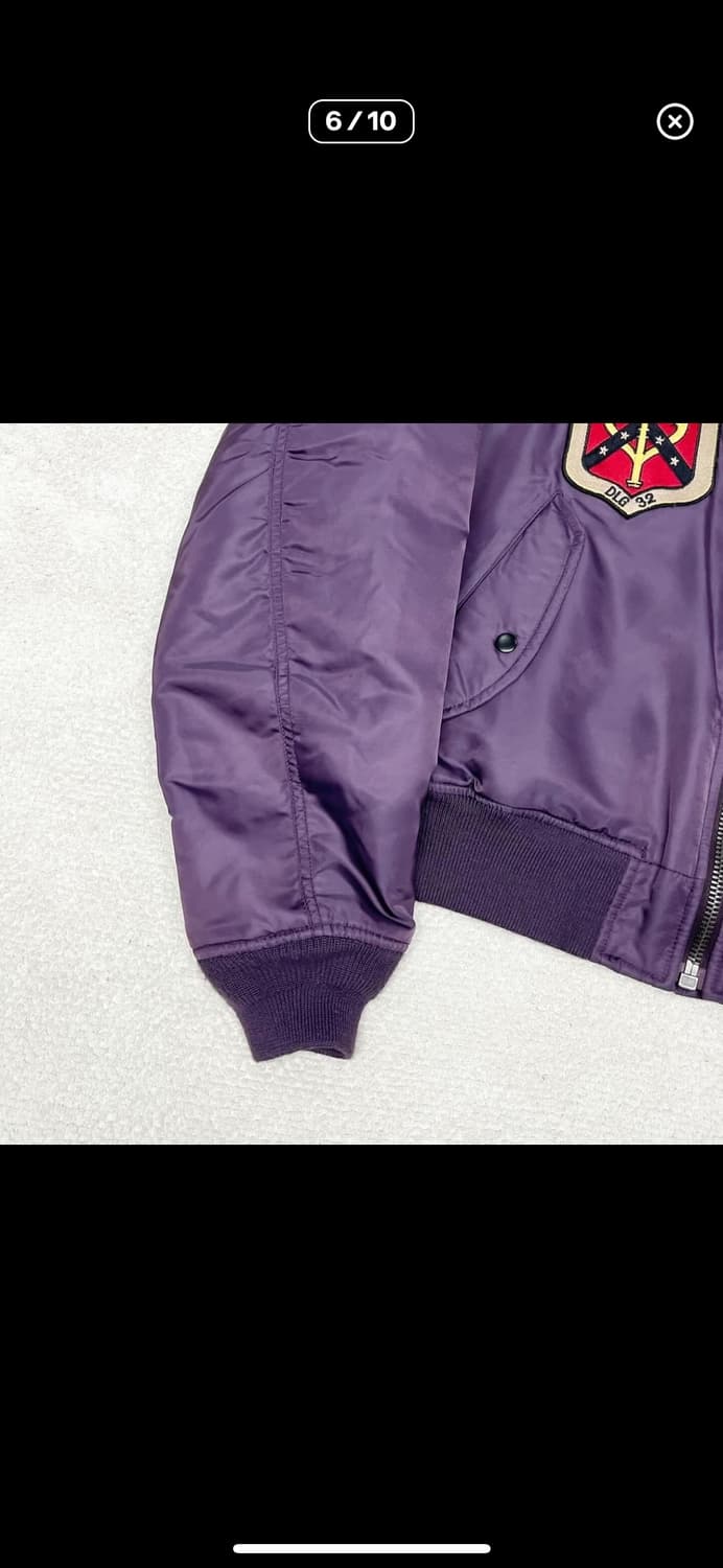 재팬 아비렉스 퍼플 탑건 패치 MA-1 상품이미지6