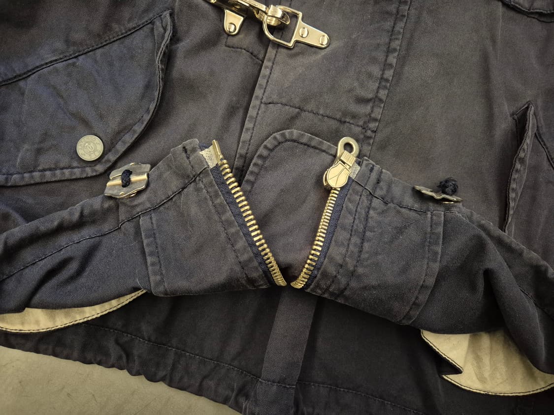 90s OIL&CO 하드페이딩 파이어맨 봄버 자켓 상품이미지5