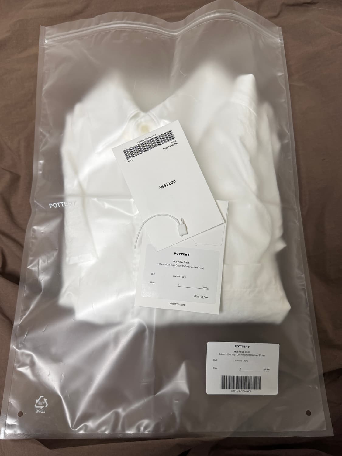 포터리 비즈니스 셔츠 삭스&화이트 1사이즈 상품이미지6