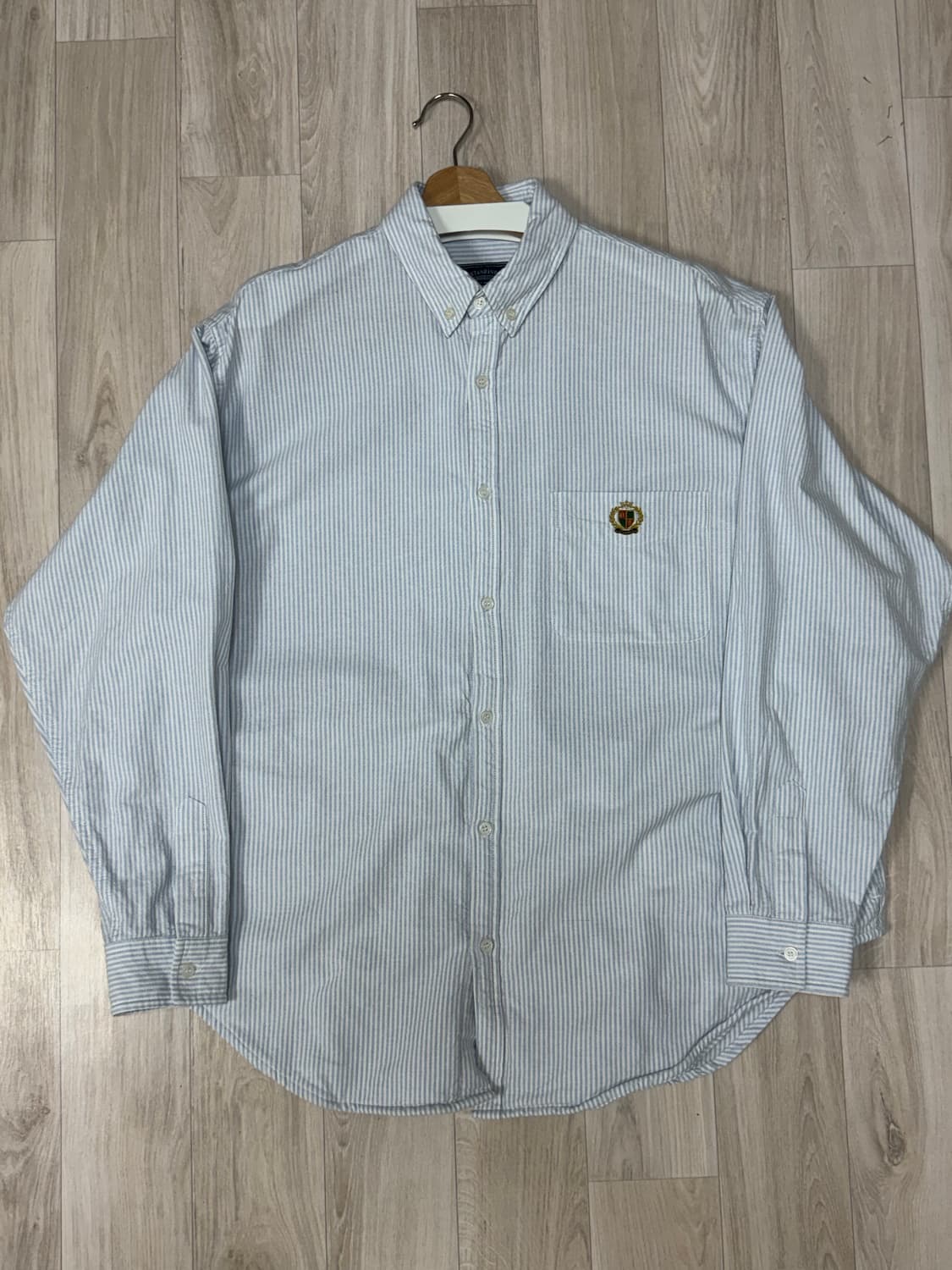 [아웃스탠딩] OS LOGO ST OXFORD SHIRT_SKY BLUE 상품이미지6