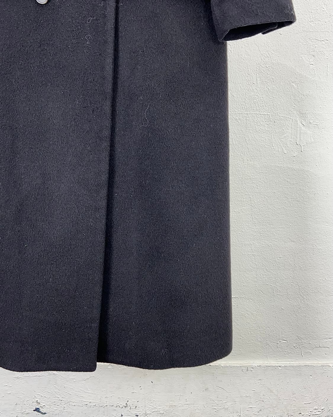 mm6 메종 마르지엘라 블랙 플랩 포켓 울 롱 코트 상품이미지5