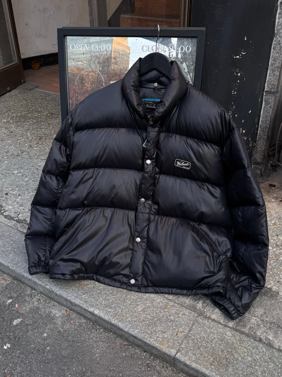 Woolrich 울리치 로고 블랙 다운 패딩  상품이미지1