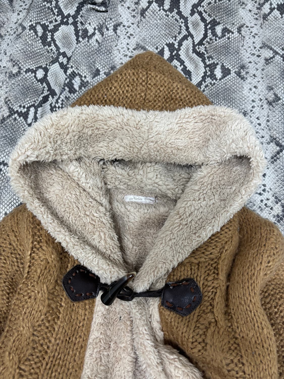 Brown Knit Hoodie Cardigan 상품이미지8