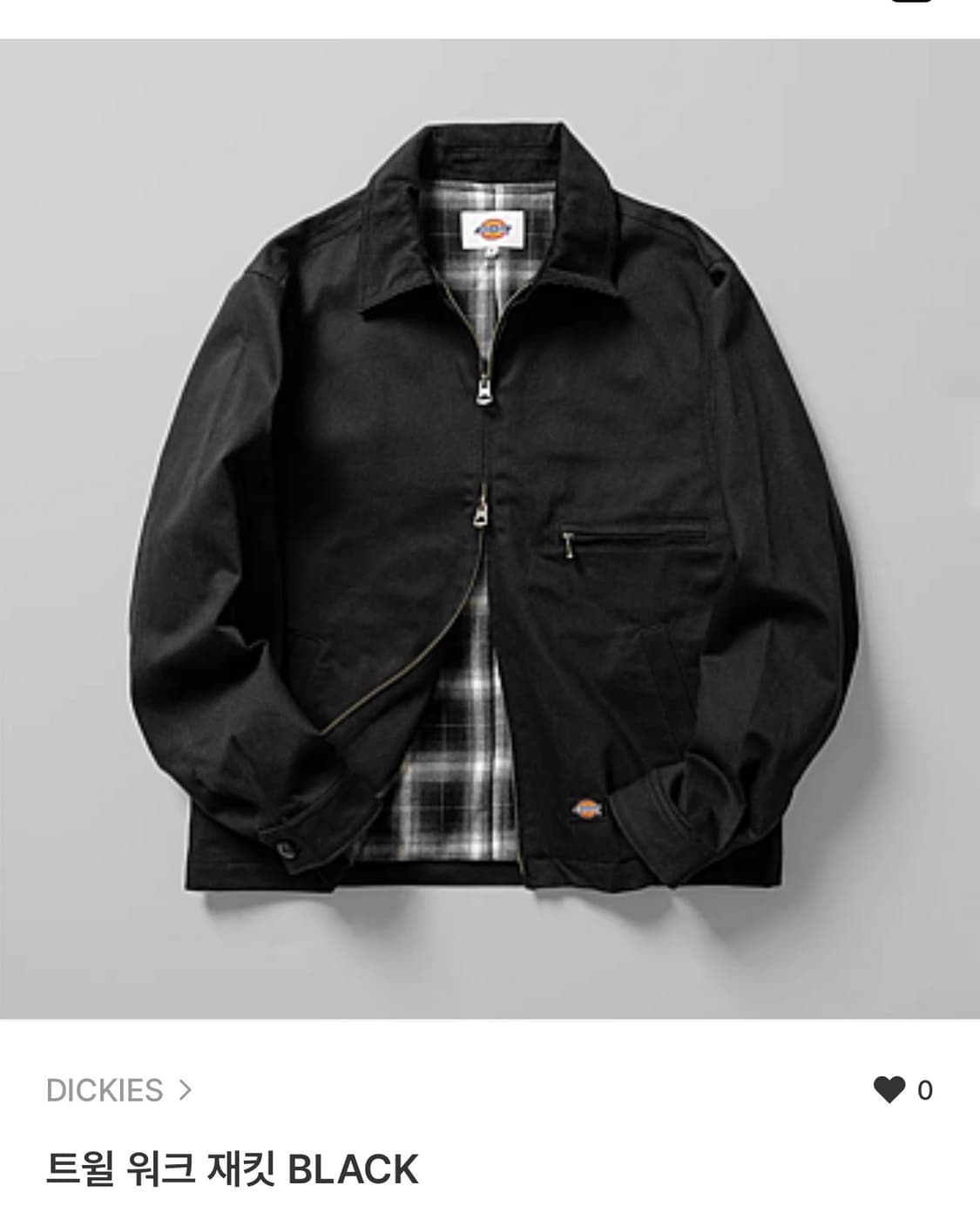 디키즈 트윌 워크 자켓 블랙 xl 새상품 상품이미지1
