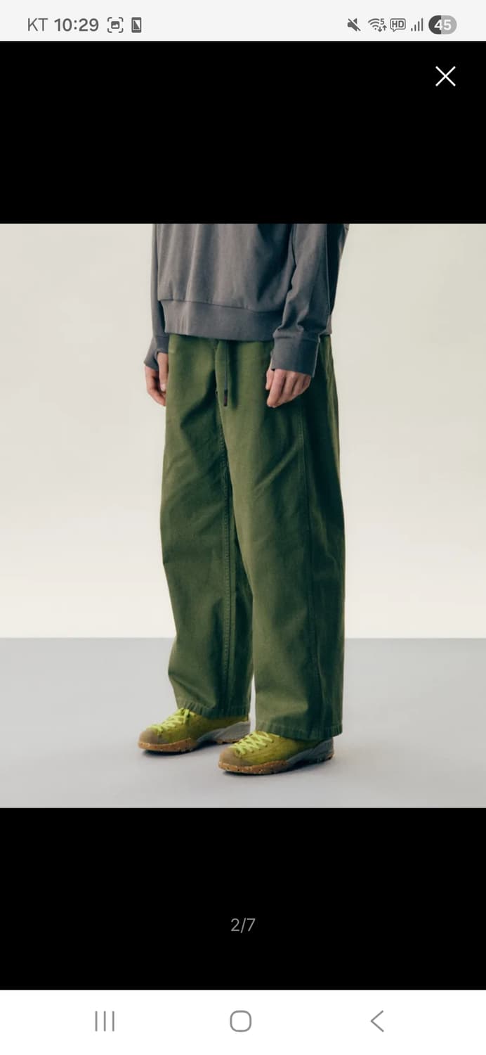 그라미치 와이드팬츠 올리브 xl 상품이미지4