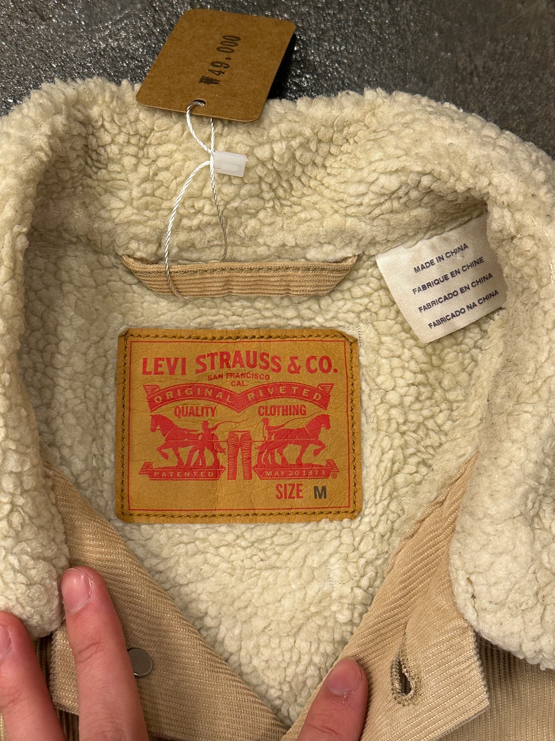 리바이스 코듀로이 쉐르파 자켓 베이지 M 상품이미지6