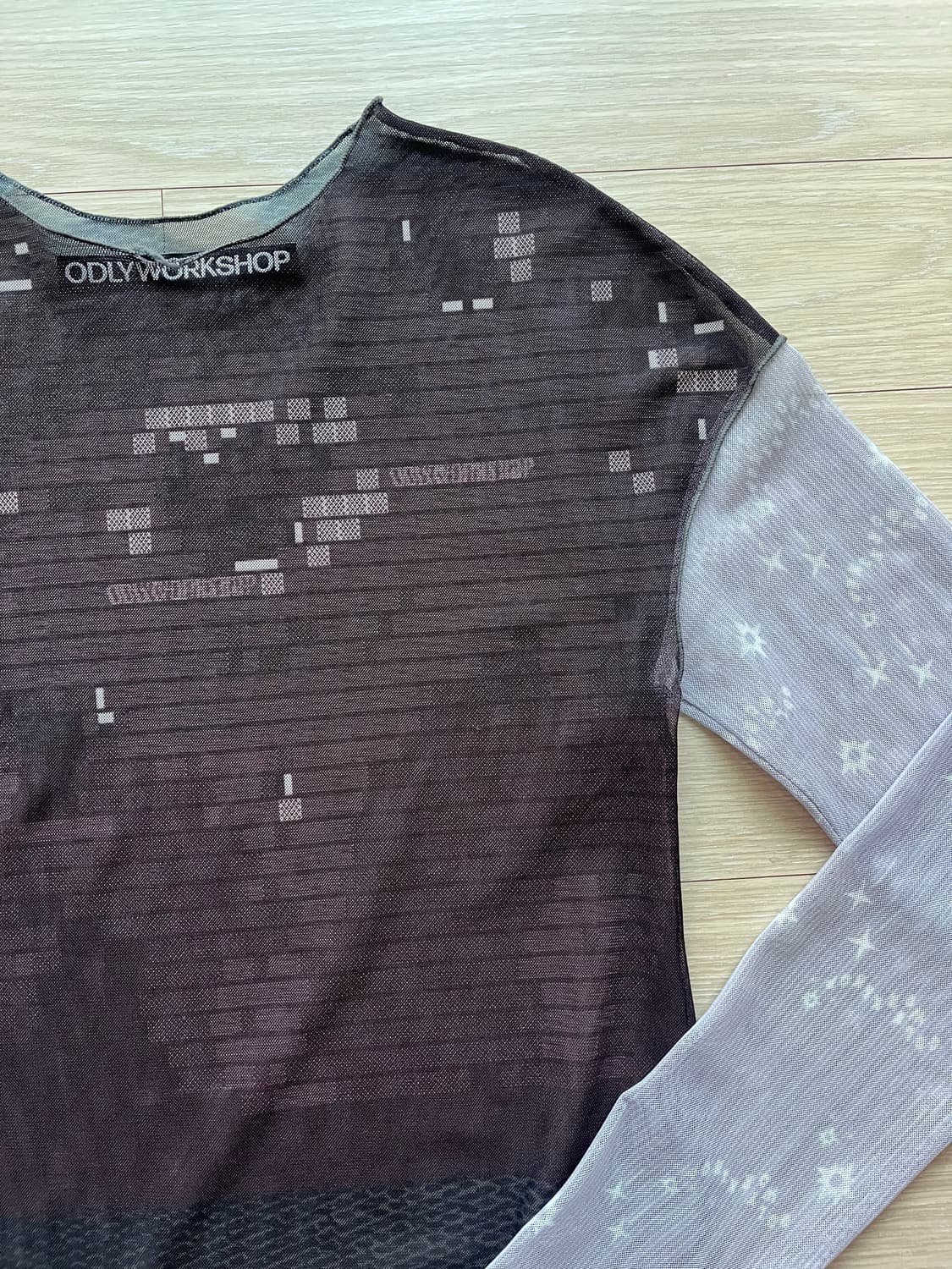 오들리워크샵 mesh long sleeve 상품이미지4