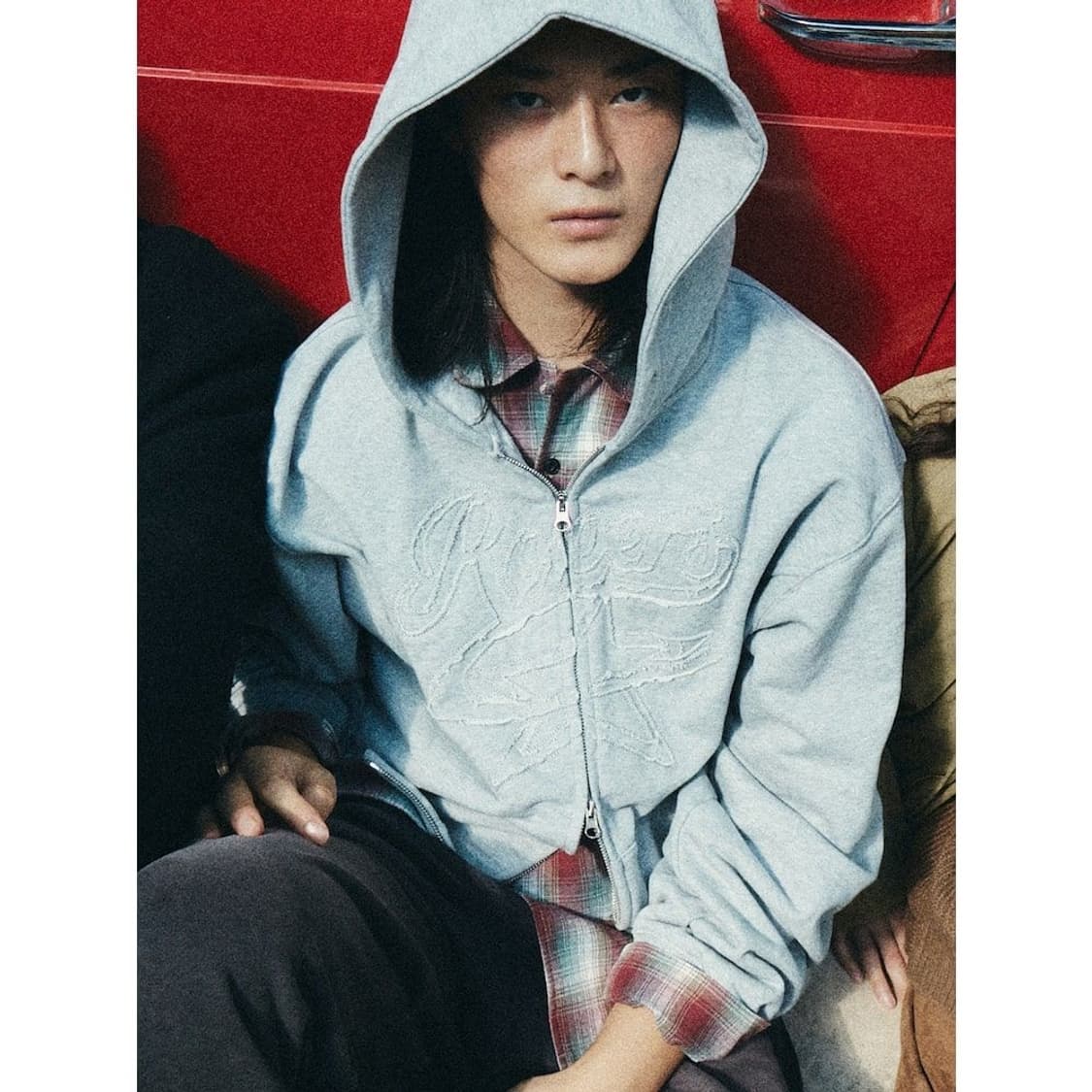 SAND SOUND Patchwork Detail Hooded ZipUp 상품이미지4