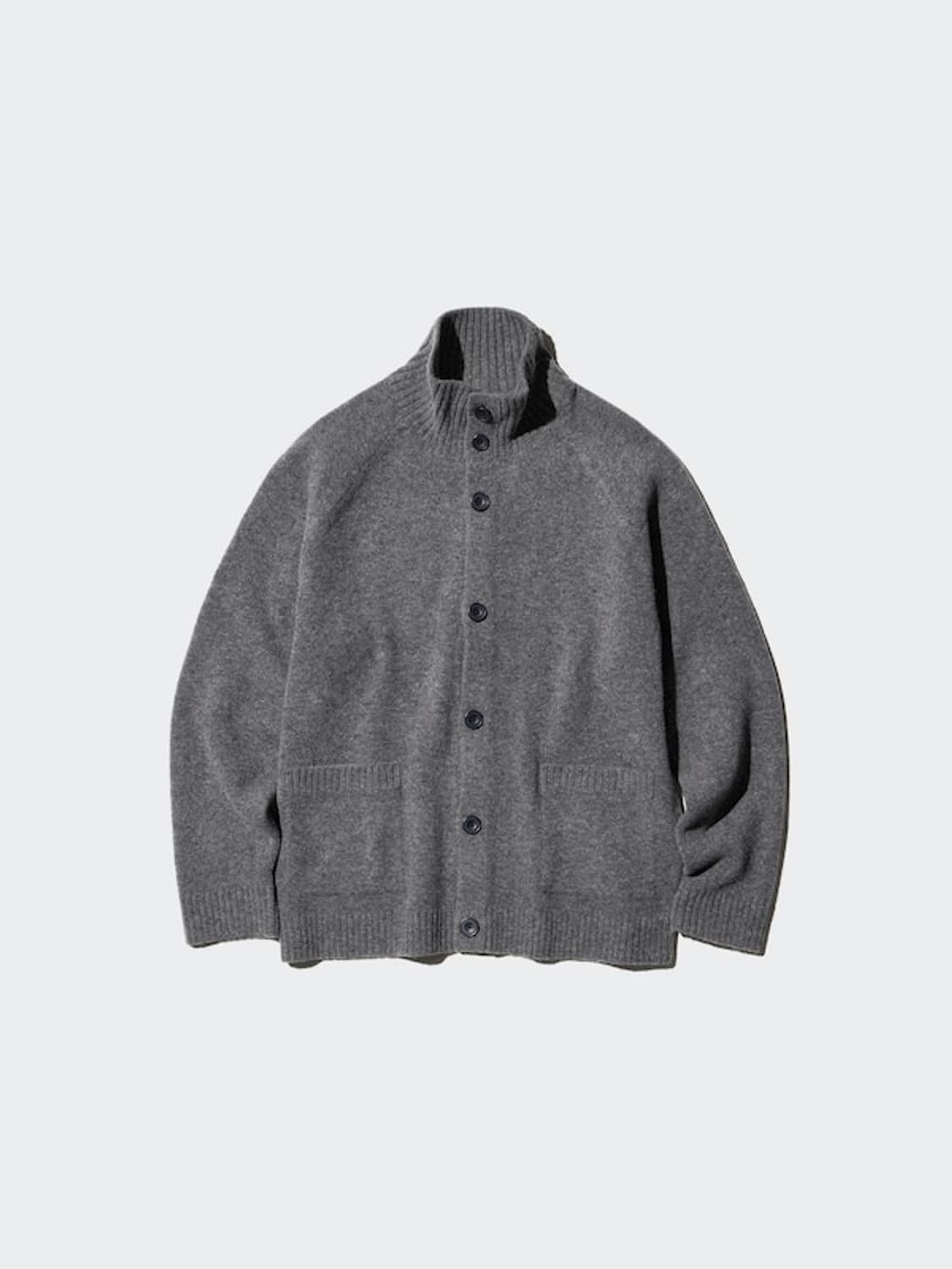 유니클로 수플레얀 스탠드 칼라 가디건 [L] 상품이미지1