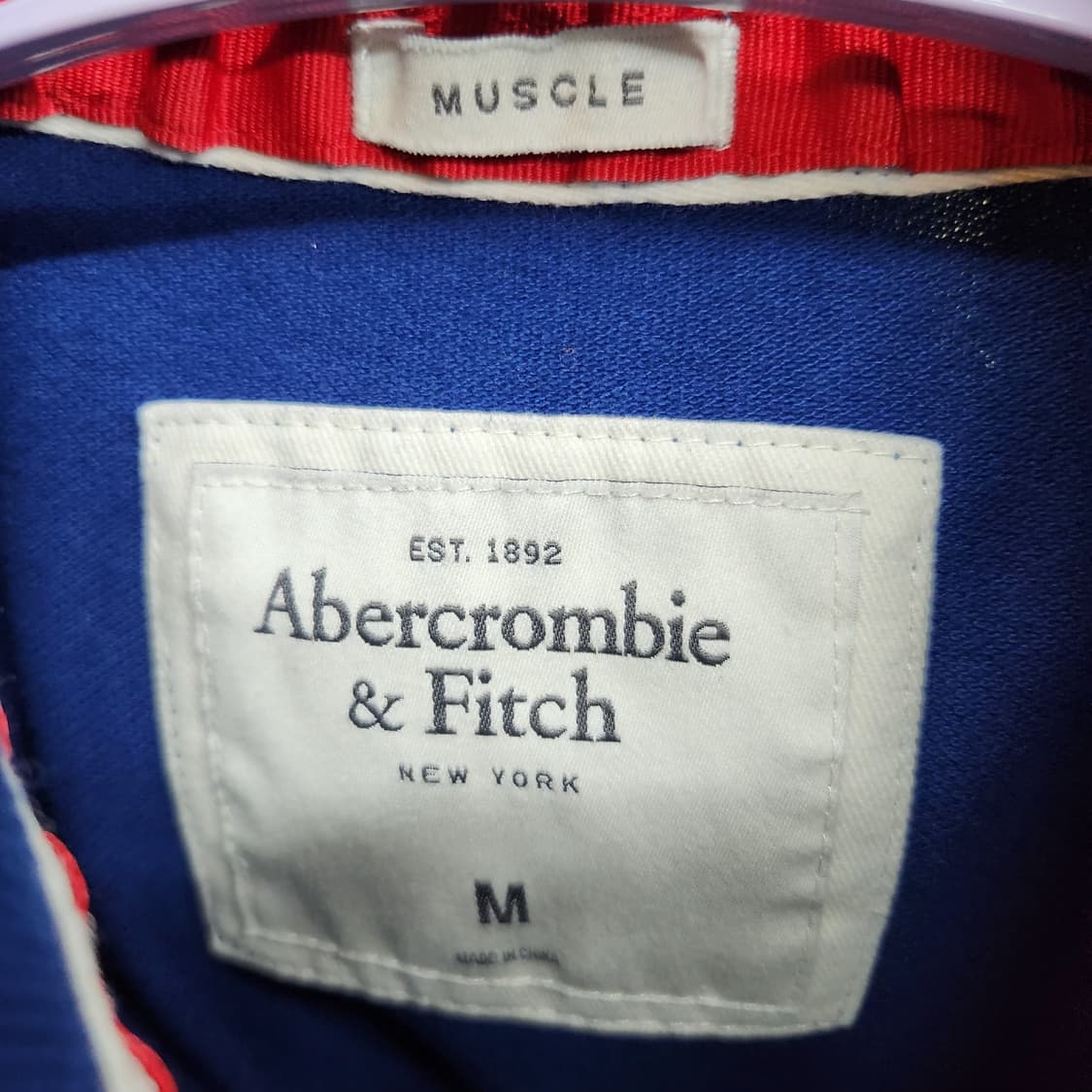 아베크롬비 빅로고 자수 반팔카라 M(M) 남여공용 상품이미지5