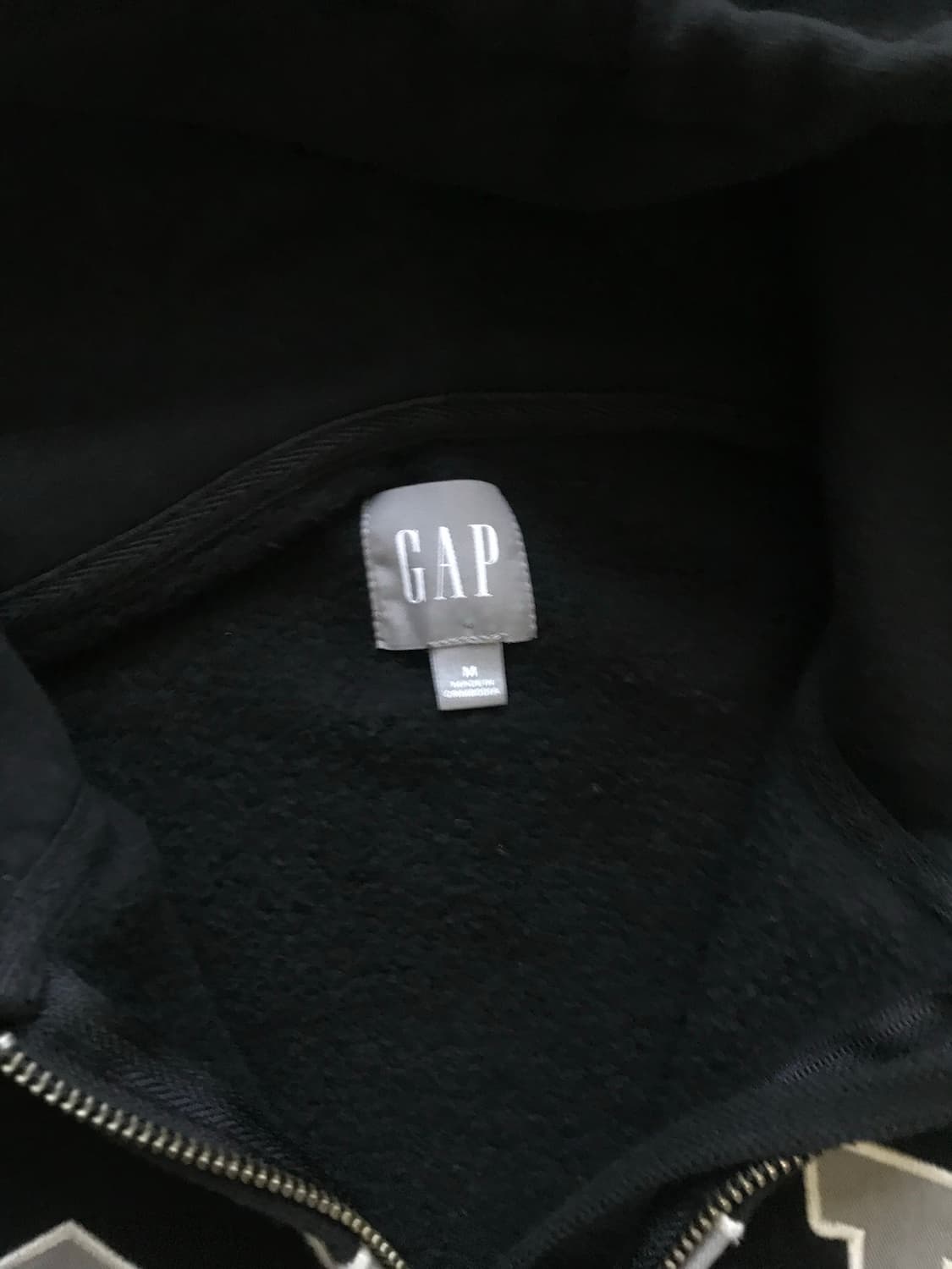 갭 중앙 빅 로고 블랙 후드집업 상품이미지6