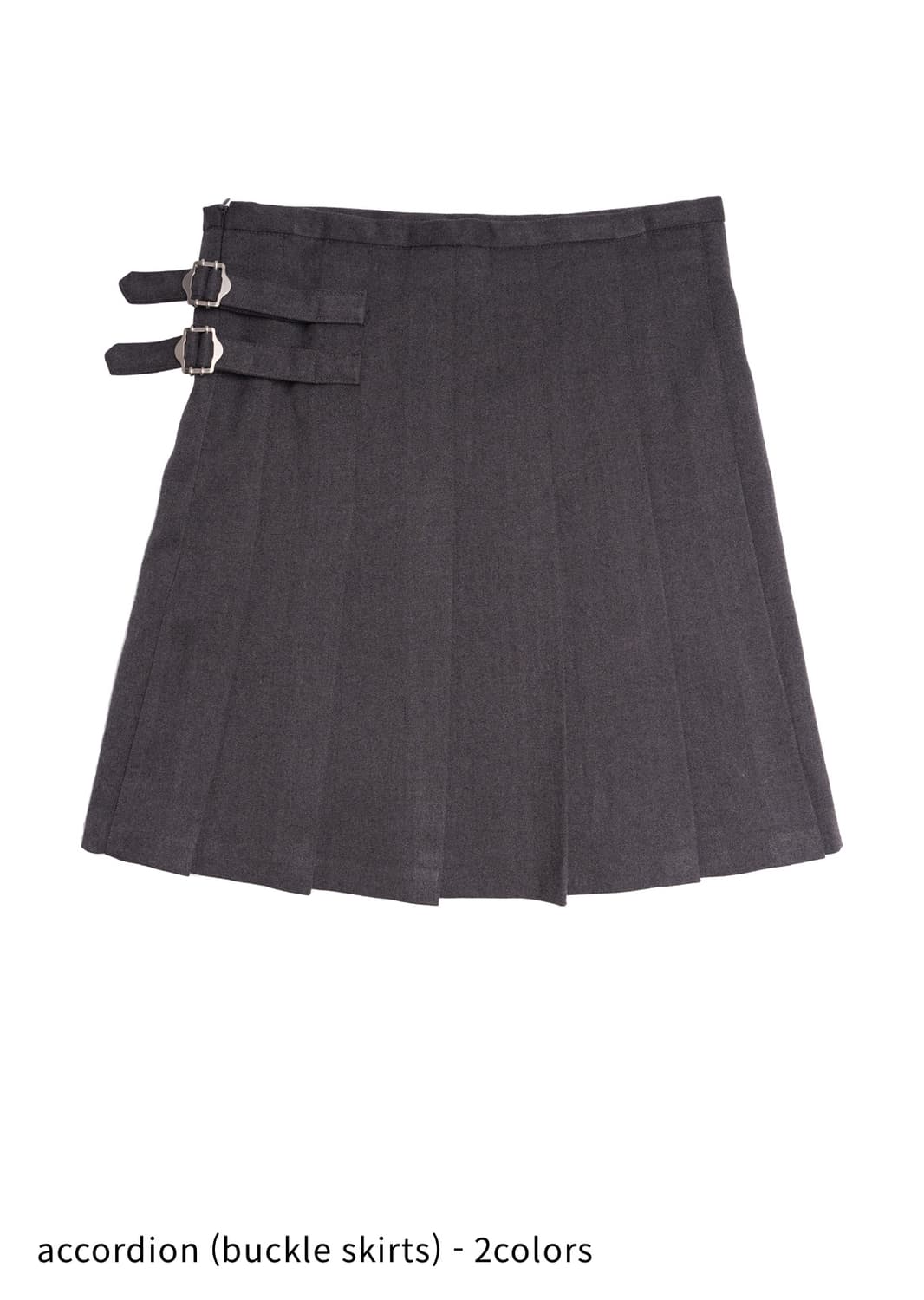 이오즈 accordion buckle skrits - charcoal 상품이미지2