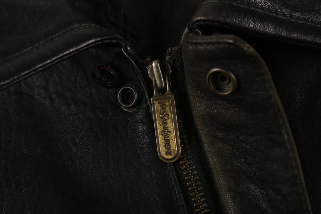 [M] 90's 입생로랑 양가죽 집업 자켓 상품이미지3