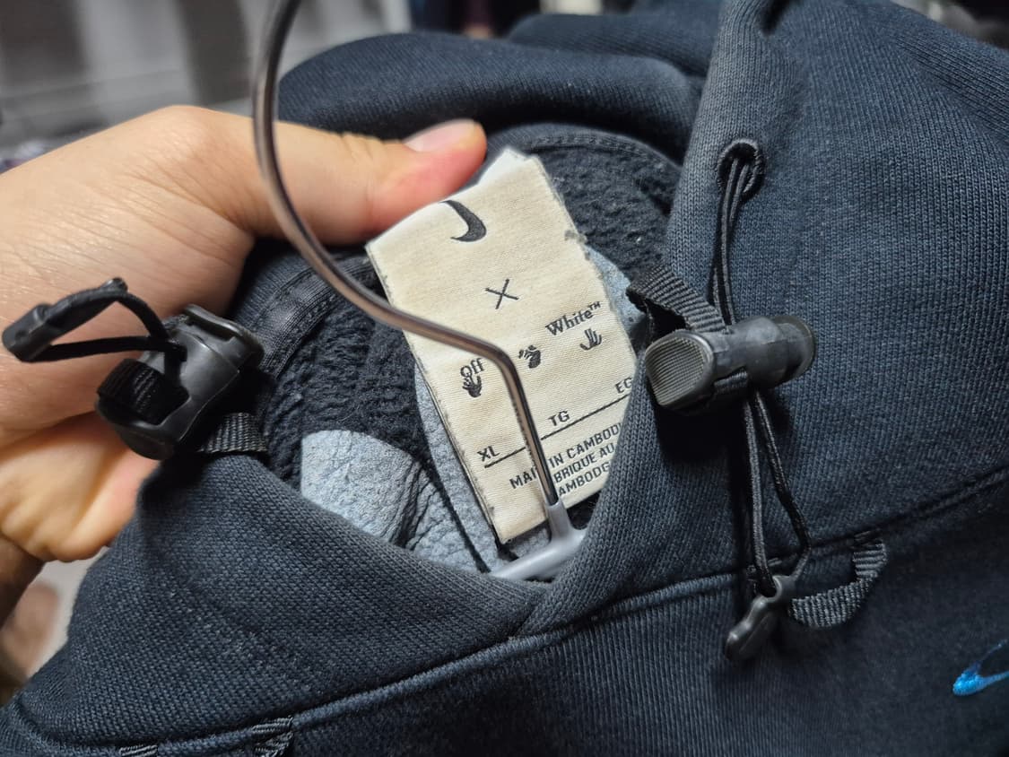 나이키 X 오프화이트 NRG 플리스 후드티 XL 정품 상품이미지4