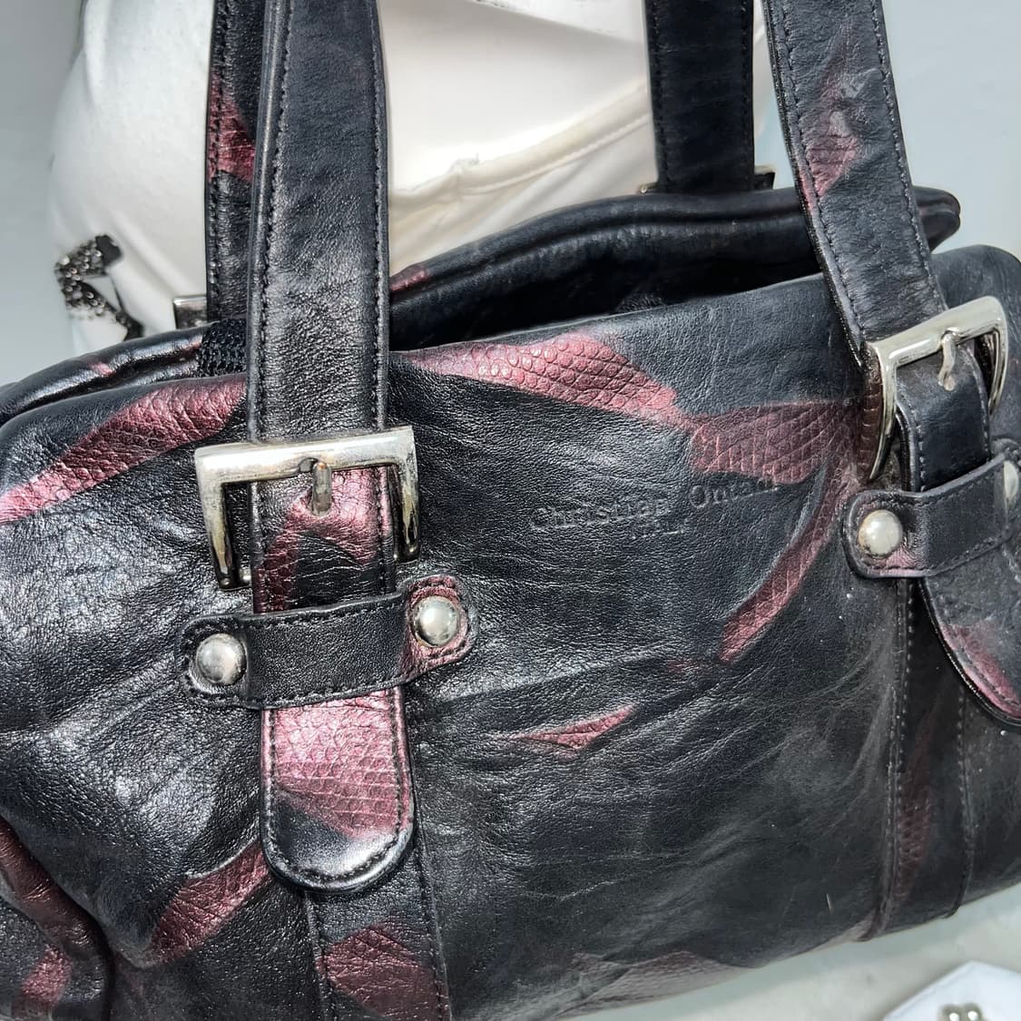 빈티지 레드 파에톤 숄더백 상품이미지4