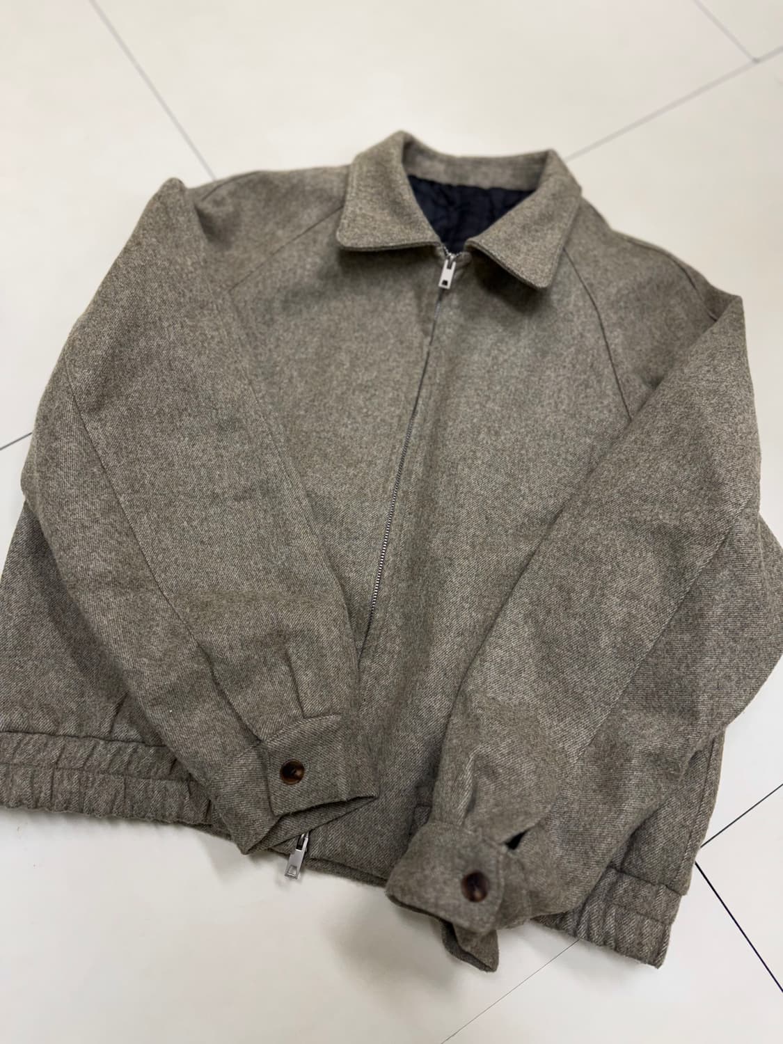 라퍼지 스토어 투웨이 울 블루종 미니멀 자켓 상품이미지2