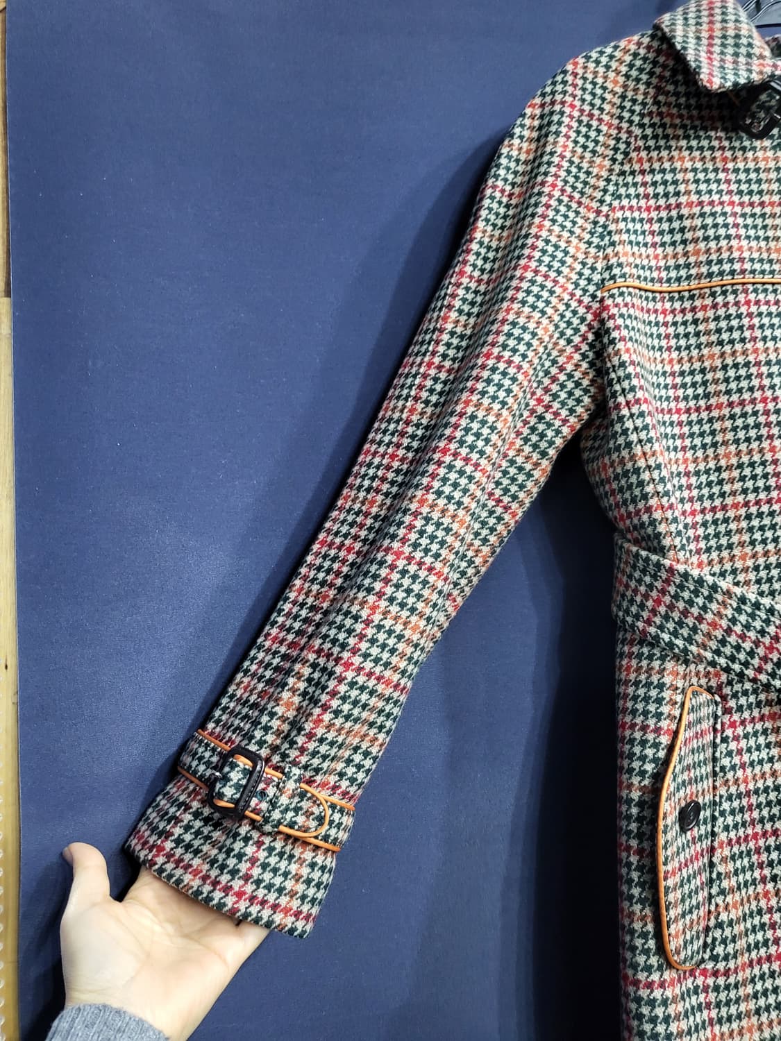 캐시미어 체크 코트 상품이미지4