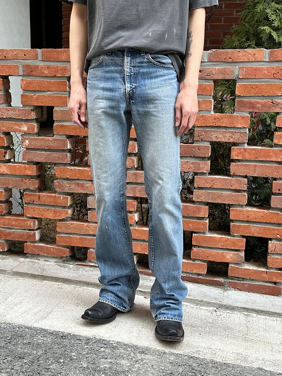 80’s USA 빈티지 리바이스 517 오렌지탭 부츠컷 체인스티치 상품이미지1