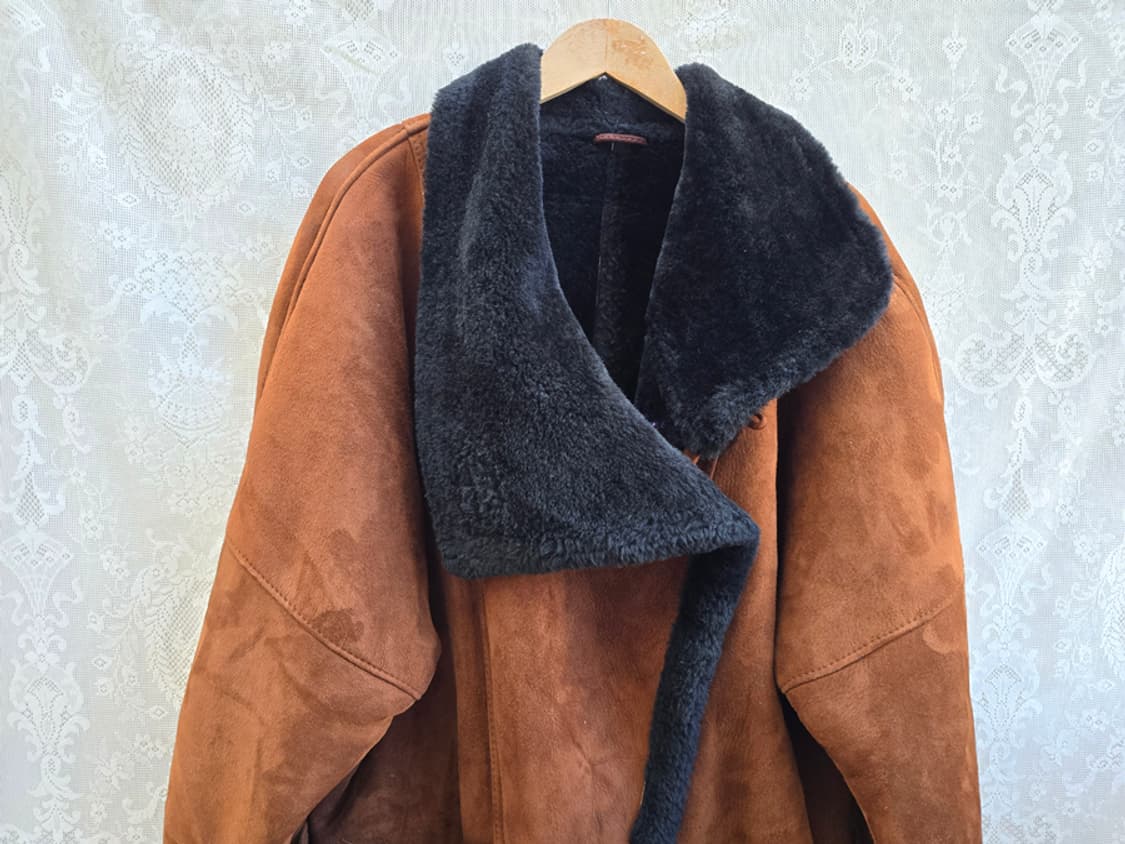 80-90s 빈티지 램스스킨 무스탕 코트 상품이미지4