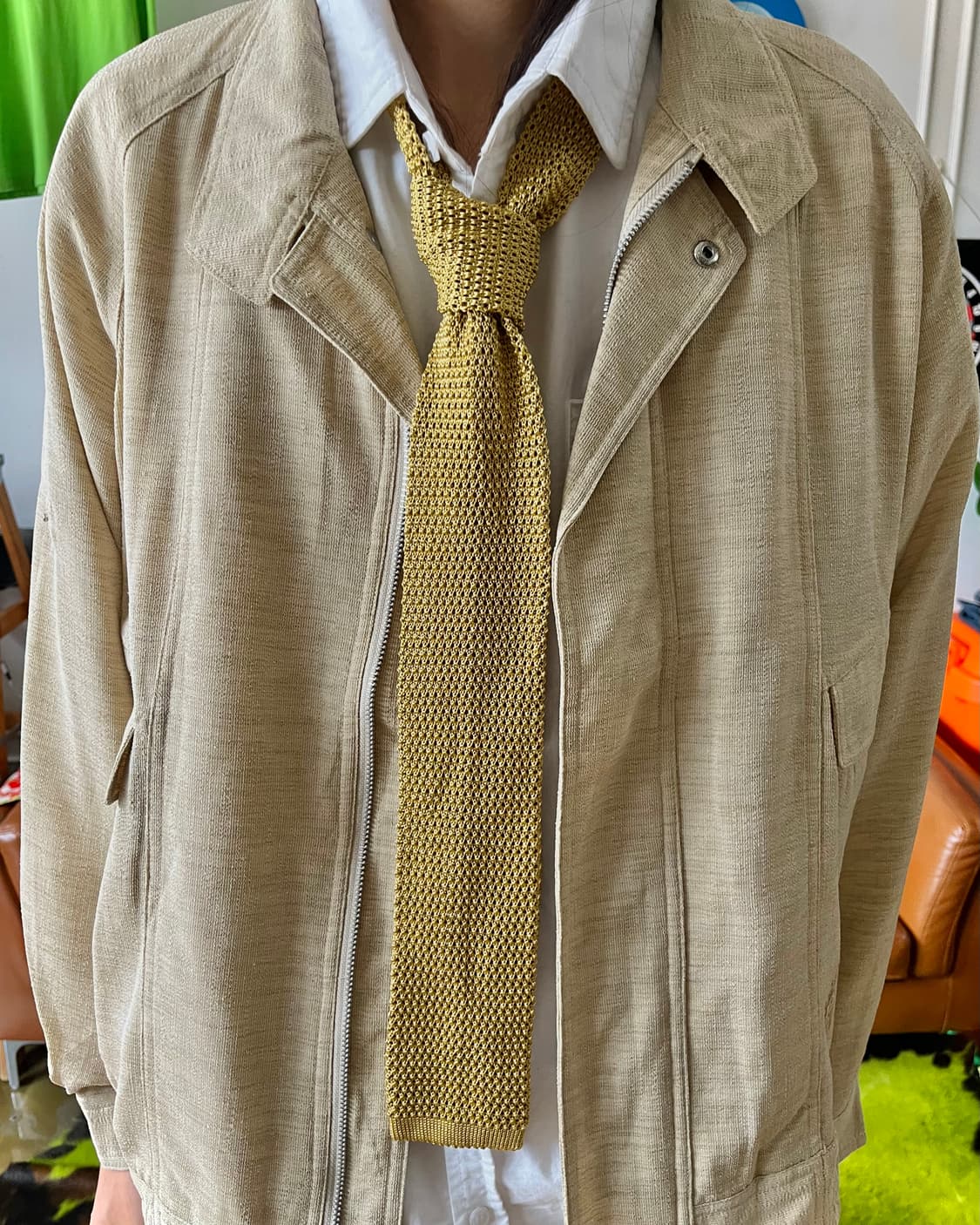 1980-90s CRICKET Italian Silk Knit Tie 상품이미지2
