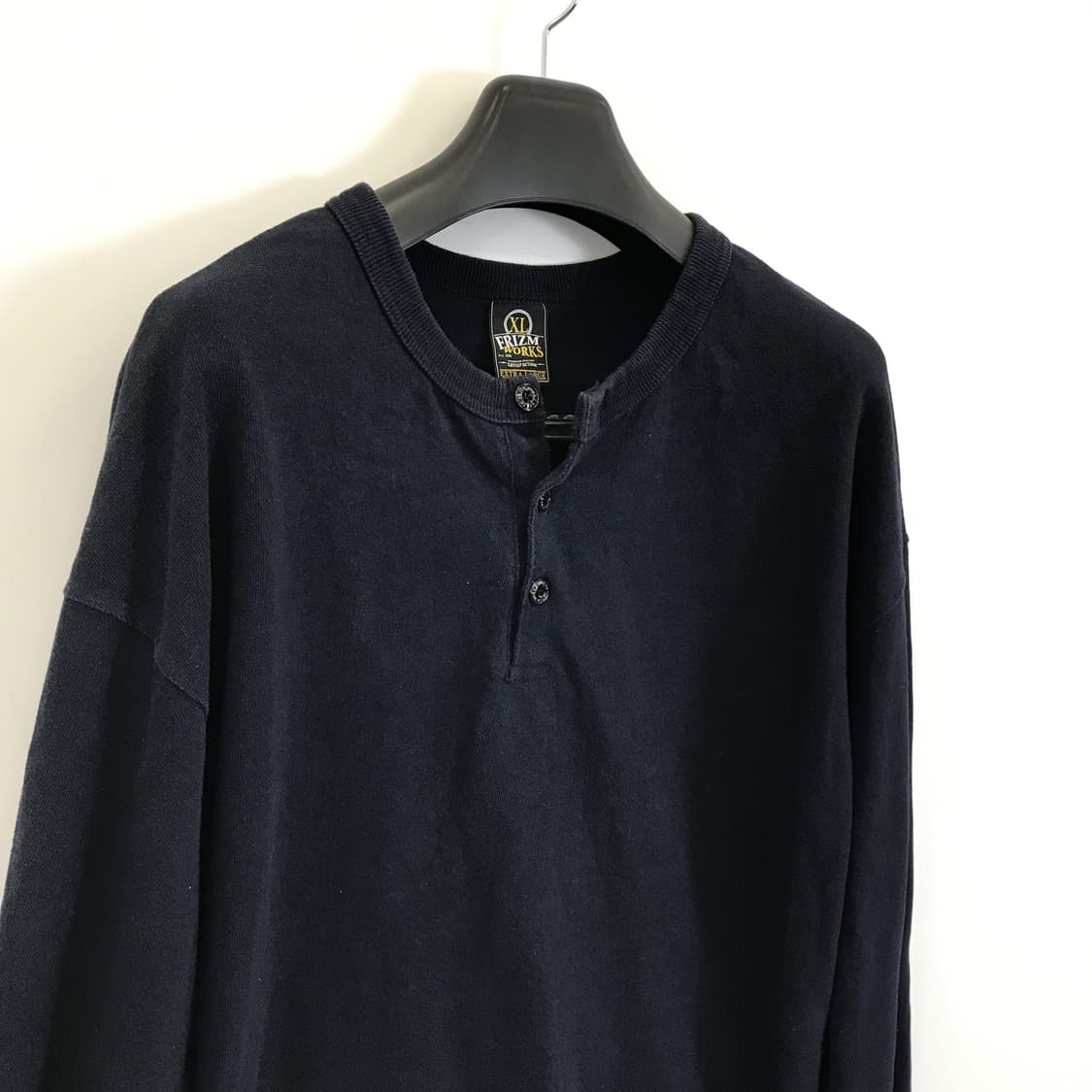 프리즘웍스 헨리넥 롱슬리브 네이비[XL] 상품이미지2