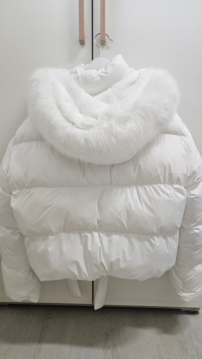 채원 착용♡ 클리시어 Snowy ribbon puff jacket 패딩 상품이미지4