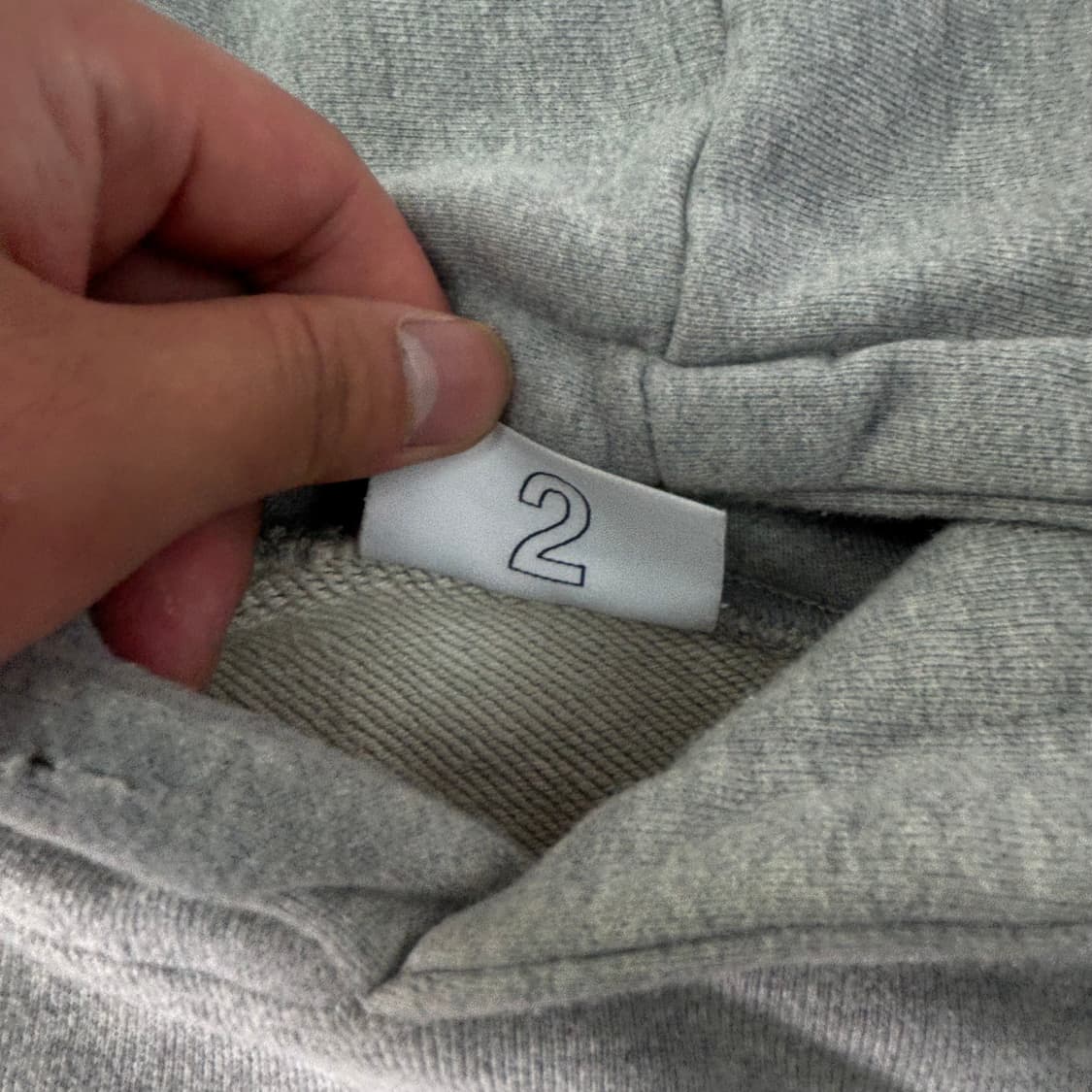 100 다다이즘 로고 그레이 후드티 상품이미지4