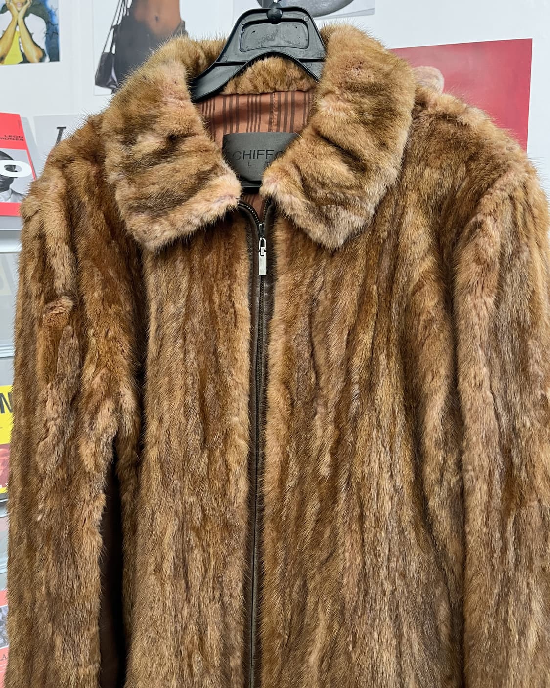 올드 빈티지 리얼레더 밍크 퍼 자켓 브라운 상품이미지6