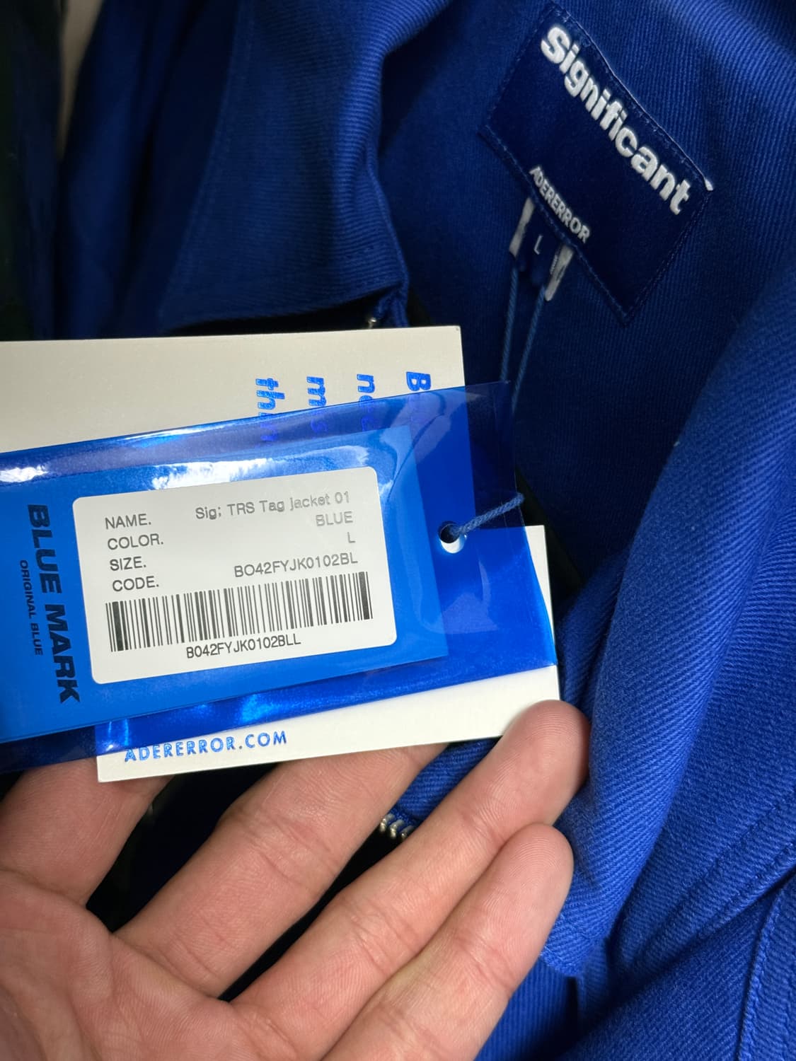 아더에러 시그니피컨트 TRS 태그자켓 Z-blue L 상품이미지8
