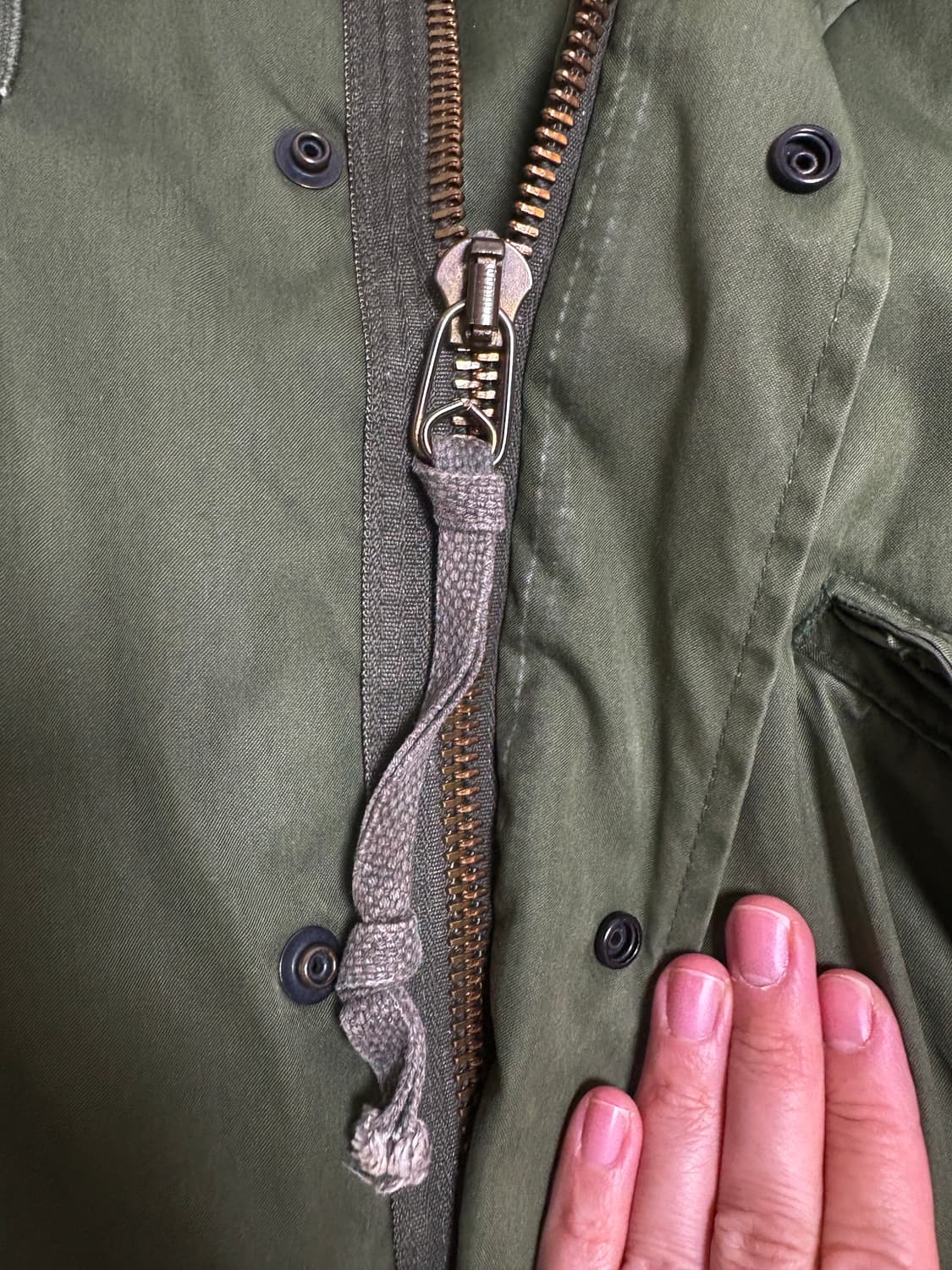 미군 오리지널 M65 야상 개파카 피쉬테일 자켓 XS 상품이미지3